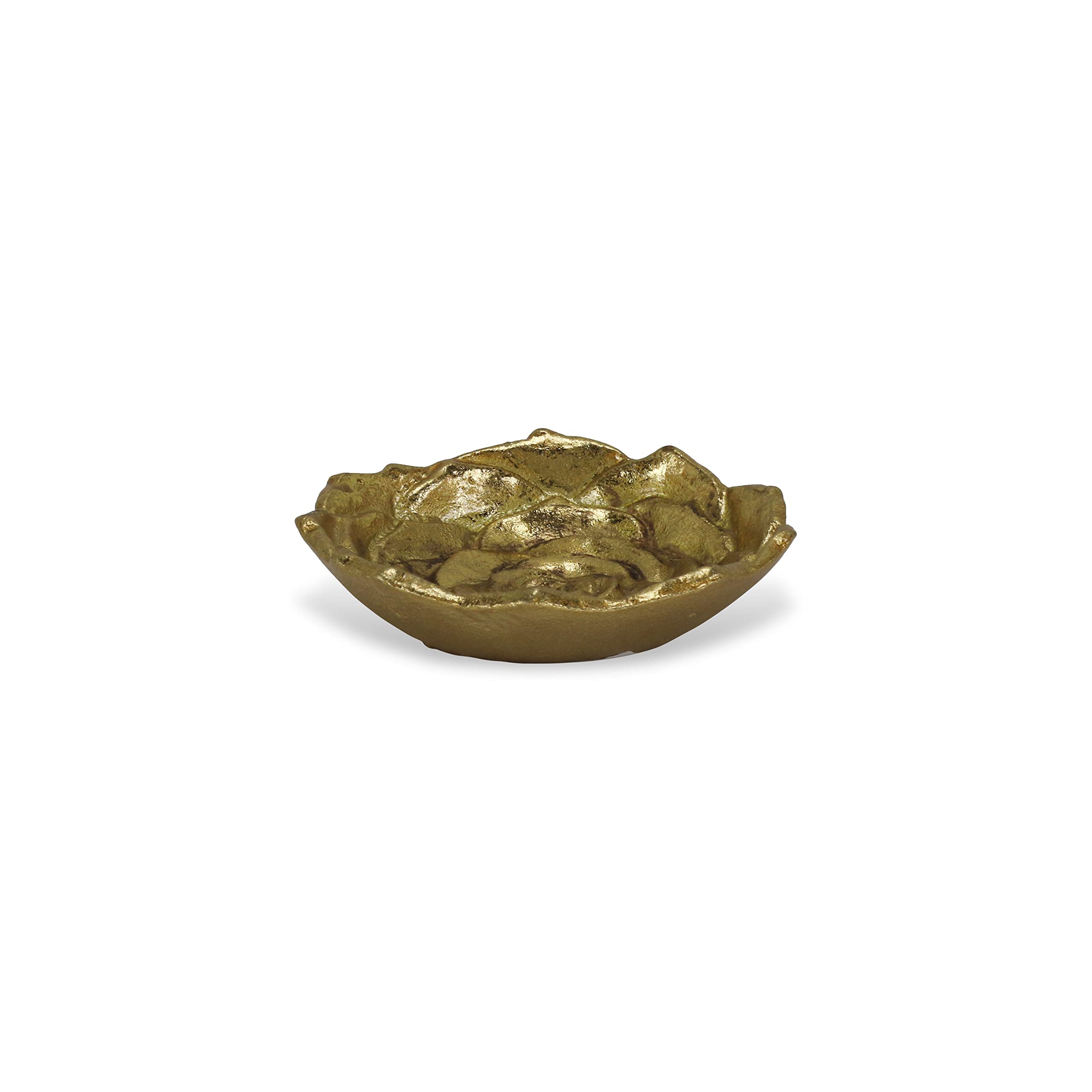 HomeRoots 5' Gold Novelty Metal Handmade Tray