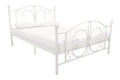 DHP Bombay Metal Platform Bed with Parisian Style Headboard and Footboard, Adjustable Base Height for Underbed Storage, No Box S
