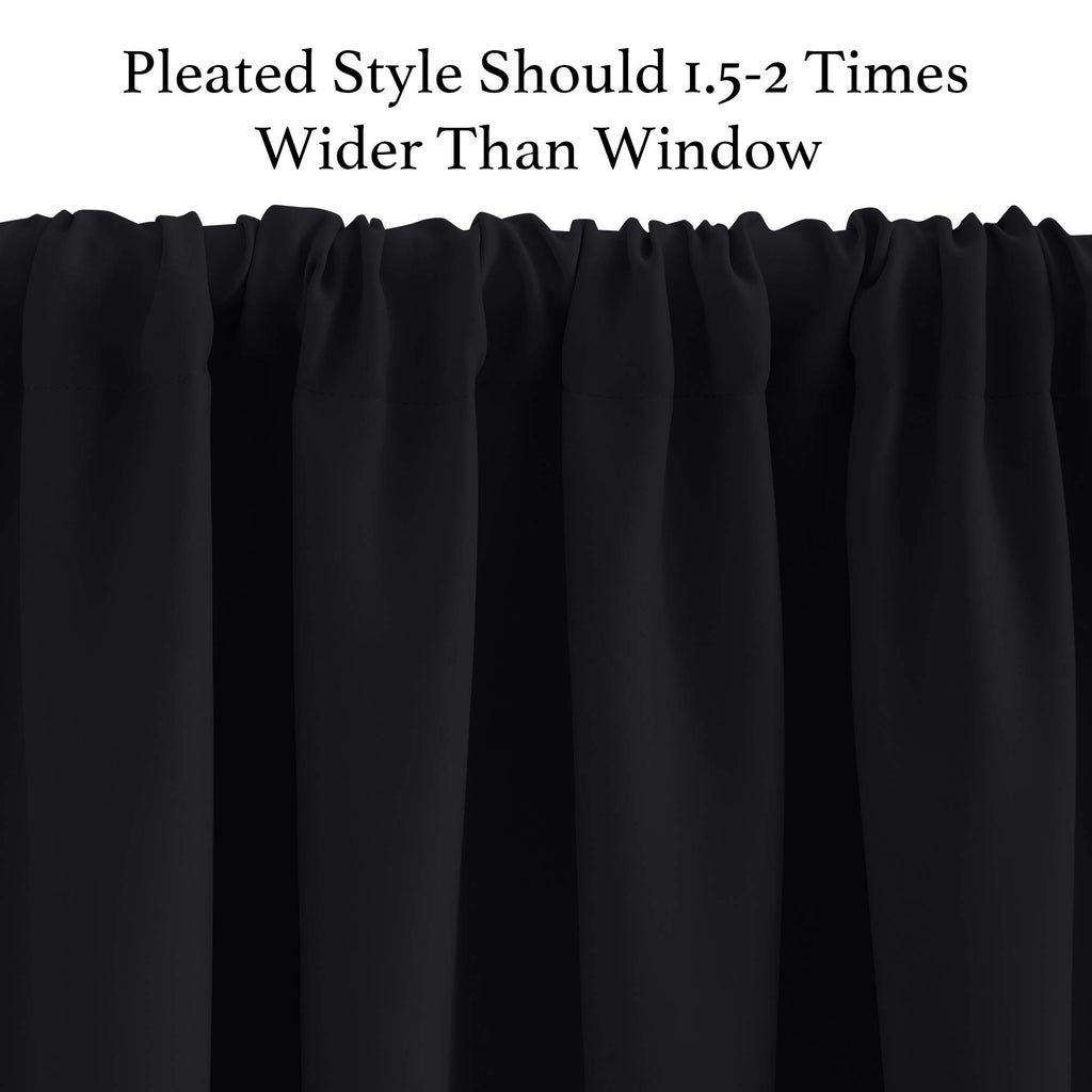Nicetown Thermal Insulated Blackout Window Valances For Nursery - Energy Efficient Home Decor Rod Pocket Curtain Panels For Bedr