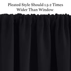 Nicetown Thermal Insulated Blackout Window Valances For Nursery - Energy Efficient Home Decor Rod Pocket Curtain Panels For Bedr