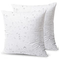 Phantoscope Premium Outdoor Pillow Inserts - Pack Of 2 Square Form Water Resistant Polyester Throw Pillows, Couch Sham Cushion Stuffer, 16 X 16 Inches