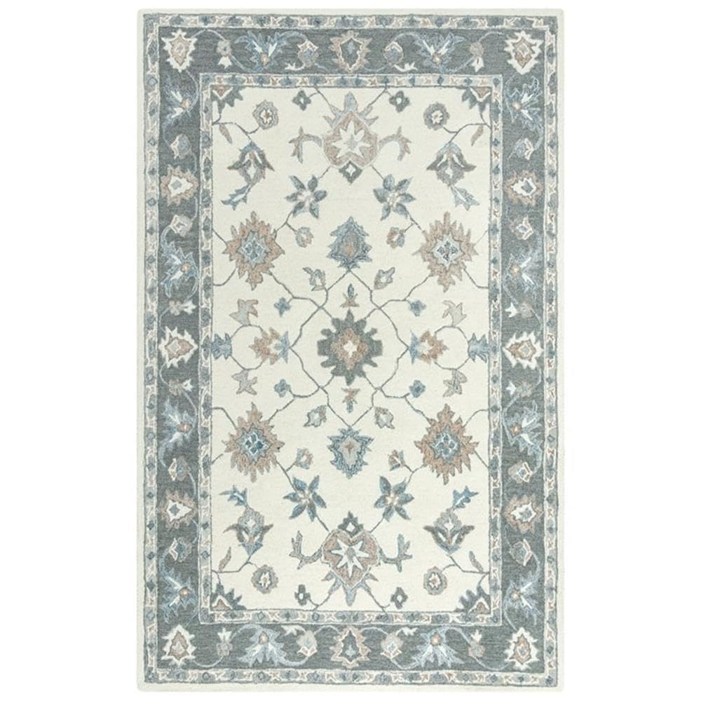 Alora Decor Spirit 8'6&quot; X 11'6&quot; Classical Ivory/Gray/Gray Hand Tufted Area Rug