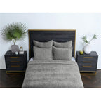 Kosas Home Dimitry 92" Velvet and Solid Cotton Sateen Queen Quilt in Sage Green