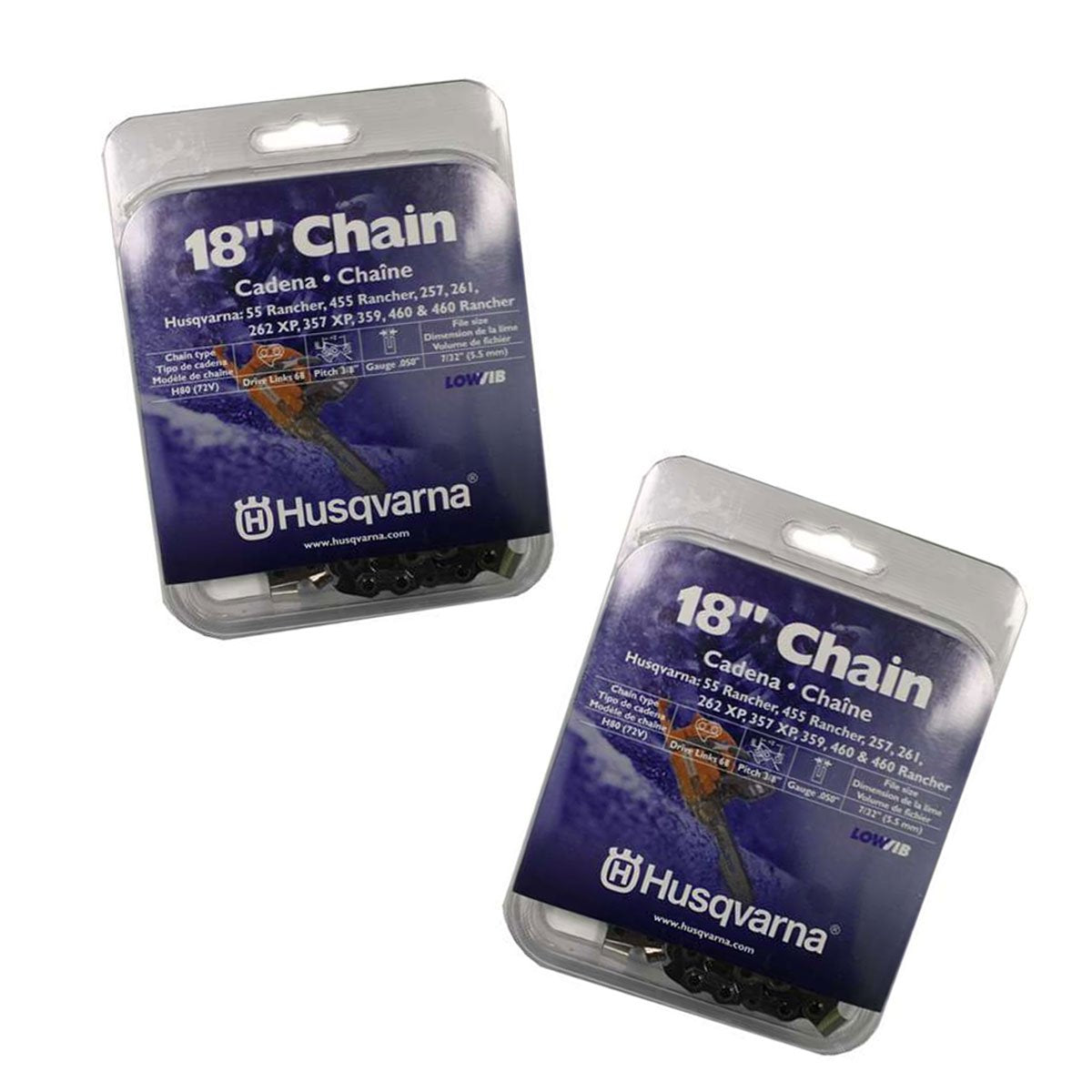 Husqvarna 531300443 Pack Of 2 Chainsaw Chains