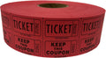 The Ticket Gurus-Double Raffle Ticket Roll : Roll Of 2000- (Red)