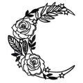 EZ4ENCE Moon Decoration Wall Art Boho Moon Wall Home Decor Hanging Appearance Wall Decor Metal Wall Hanging Moon Decor Flower Wa
