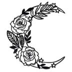 EZ4ENCE Moon Decoration Wall Art Boho Moon Wall Home Decor Hanging Appearance Wall Decor Metal Wall Hanging Moon Decor Flower Wa