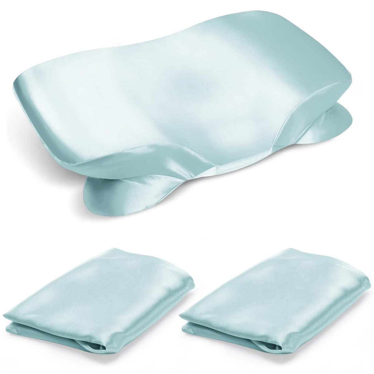 2 Pack Satin Pillowcase For Zelimun Cervical Pillow Only, Contour Pillow Case, Smooth & Soft Pillowcase For Sleeping Pillow, Lig