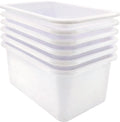 Teacher Created Resources White Small Plastic Storage Bin 6Pack (TCR2088585)