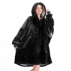 Aemicion Oversized Sherpa Fleece Blanket Hoodie - Soft, Warm, Thick Hooded Sweatshirt Blanket For Adults, Women, Girls, Teens