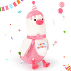 Peach Cat Banana Duck Plush Pillow Wear Birthday Party Hat Bow Stuffed Animals Cute Plushies Toy Gifts For Kids Pink 12'