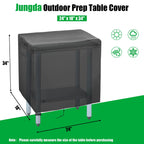 Jungda Outdoor Prep Table Cover, 24 Inch Waterproof Stainless Steel Prep Cart Table Cover,Patio Kitchen Grill Bbq Food Prep Table Cover - 24 X 18 X 34 Inch