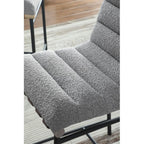 LILOLA LIVING Lahni Gray Boucle Fabric Counter Height Chair