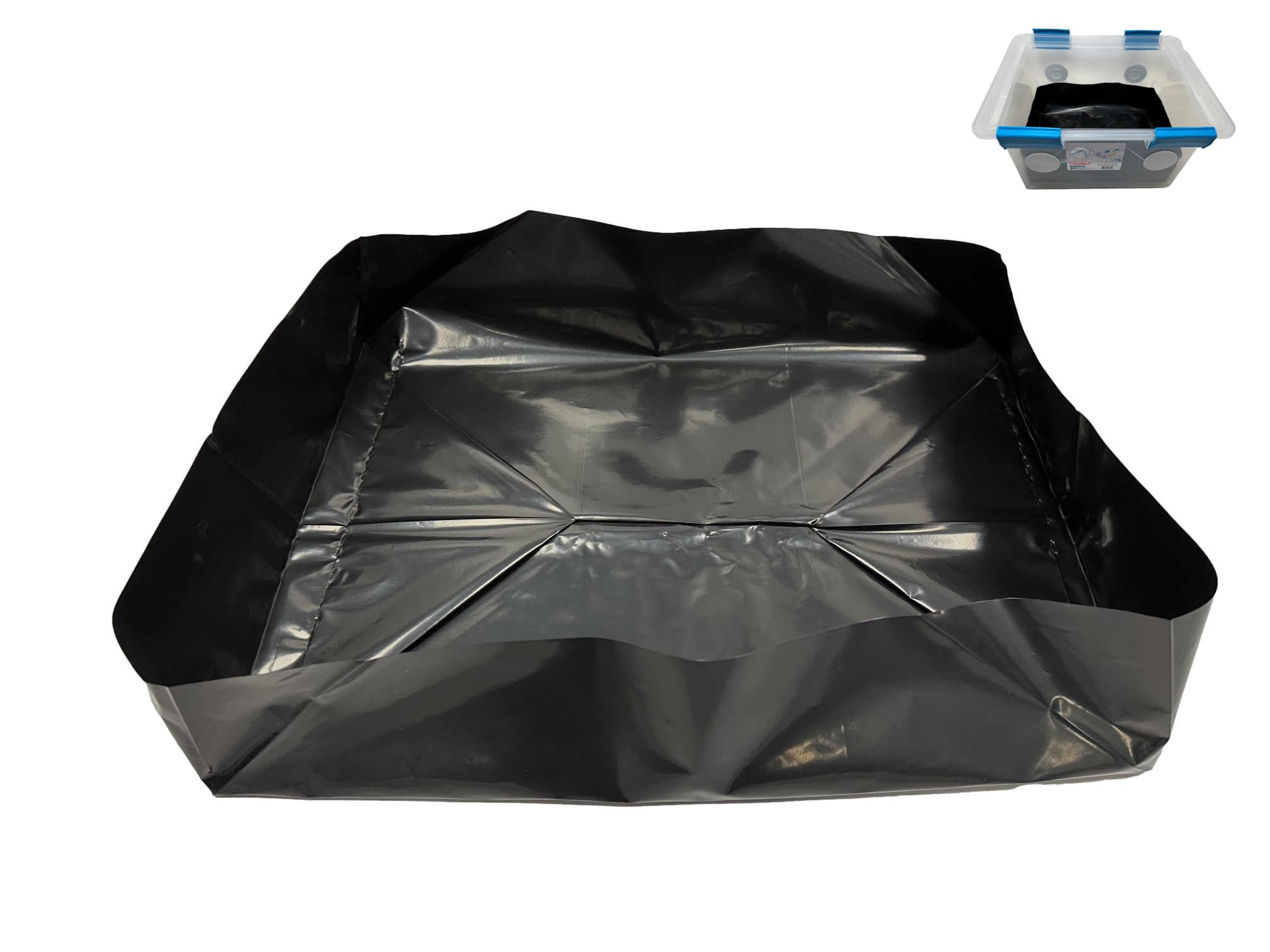 Diatomiteco 5 Pack Monotub Liners, Pre-Cut And Factory Folded, Fits 66-Quart Monotub, Storage Totes, Containers And More, Plasti