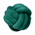Lusjnge Decorative Throw Knot Pillow Ball For Home Chair Sofa Aesthetic Round Velvet Knotted Pillow Cushion (Green, 8.7 Inch)
