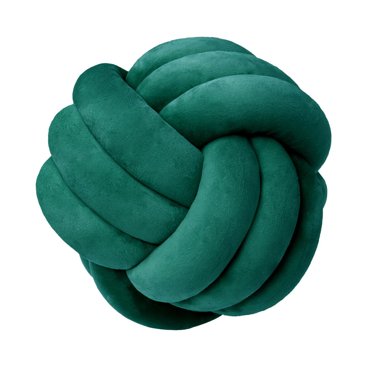 Lusjnge Decorative Throw Knot Pillow Ball For Home Chair Sofa Aesthetic Round Velvet Knotted Pillow Cushion (Green, 8.7 Inch)