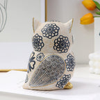 Owl Decor For Home Small Owl Statue Owl Figurines For Shelf Bookshelf Bedroom Office Decorations Cute White Adorable Gifts For O