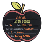 Canopy Street First & Last Day Of School Reusable Chalkboard Sign Photo Prop Set - Easy Clean Back To School And Last Day Sign -
