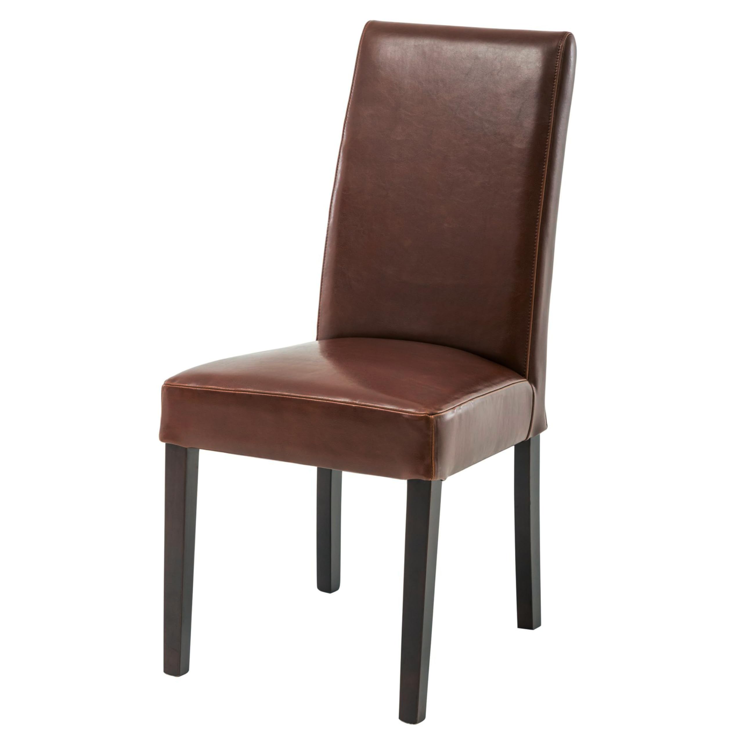 New Pacific Direct Hartford Bicast Leather, Set Of 2 Dining Chairs, Cognac