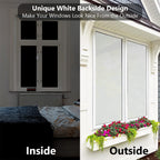 Finnez Blackwhiteout Window Film Privacy, No Glue Static Cling, Anti Uv, 100% Light Blocking Black Window Film For Home Or Offic