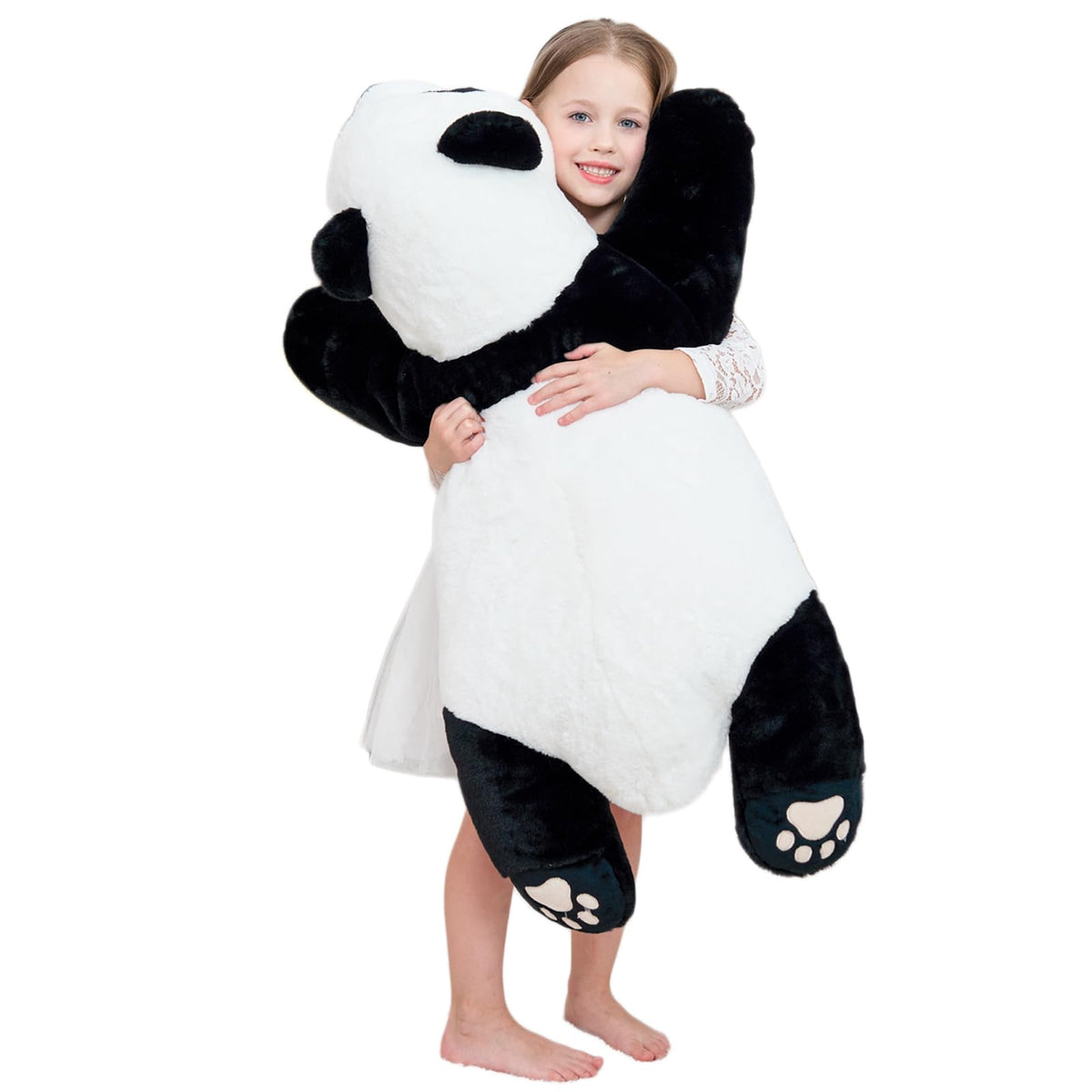 Doireum Panda Weighted Stuffed Animals, 2.87Lbs Giant Panda Stuffed Animal Cute Big Panda Weighted Plush Animals Hugging Pillow