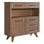 Intercon Oslo 54" Wide Pantry Cabinet with 4 Legs, Weathered Chestnut Furniture