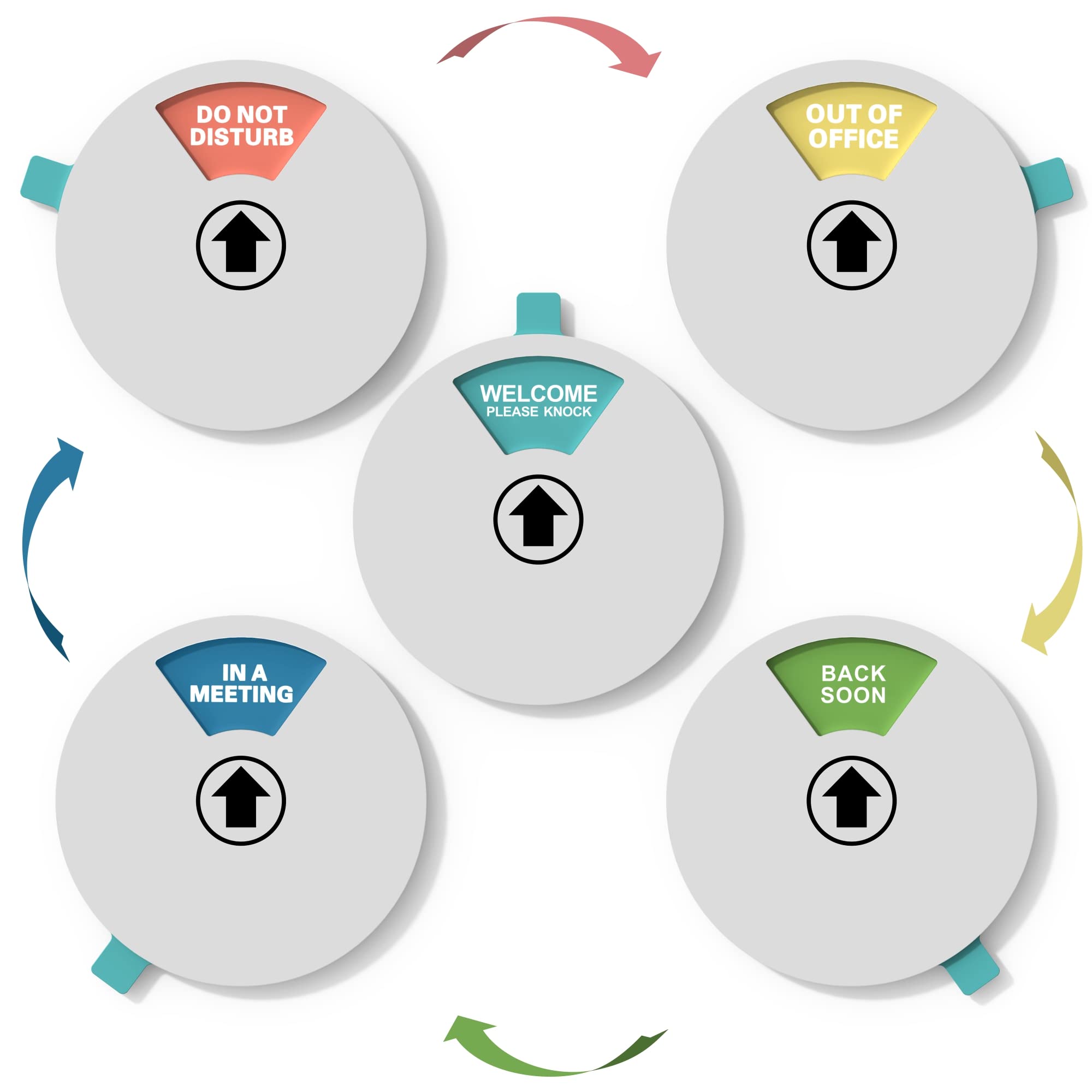 Office Door Hanger Sign, Do Not Disturb Sign, Welcome Please Knock Sign, Out Of Office Sign, Back Soon Sign, In A Meeting Sign,