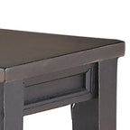 Steve Silver Raven Noir Two-Tone Ebony Back and Driftwood Dining Bench Solid Wood