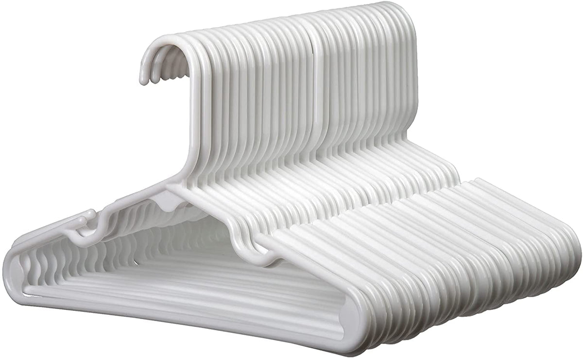 1InTheHome White Nursery Hangers 30 Pack for Baby, Toddler, Kids, Children (30 Pack)