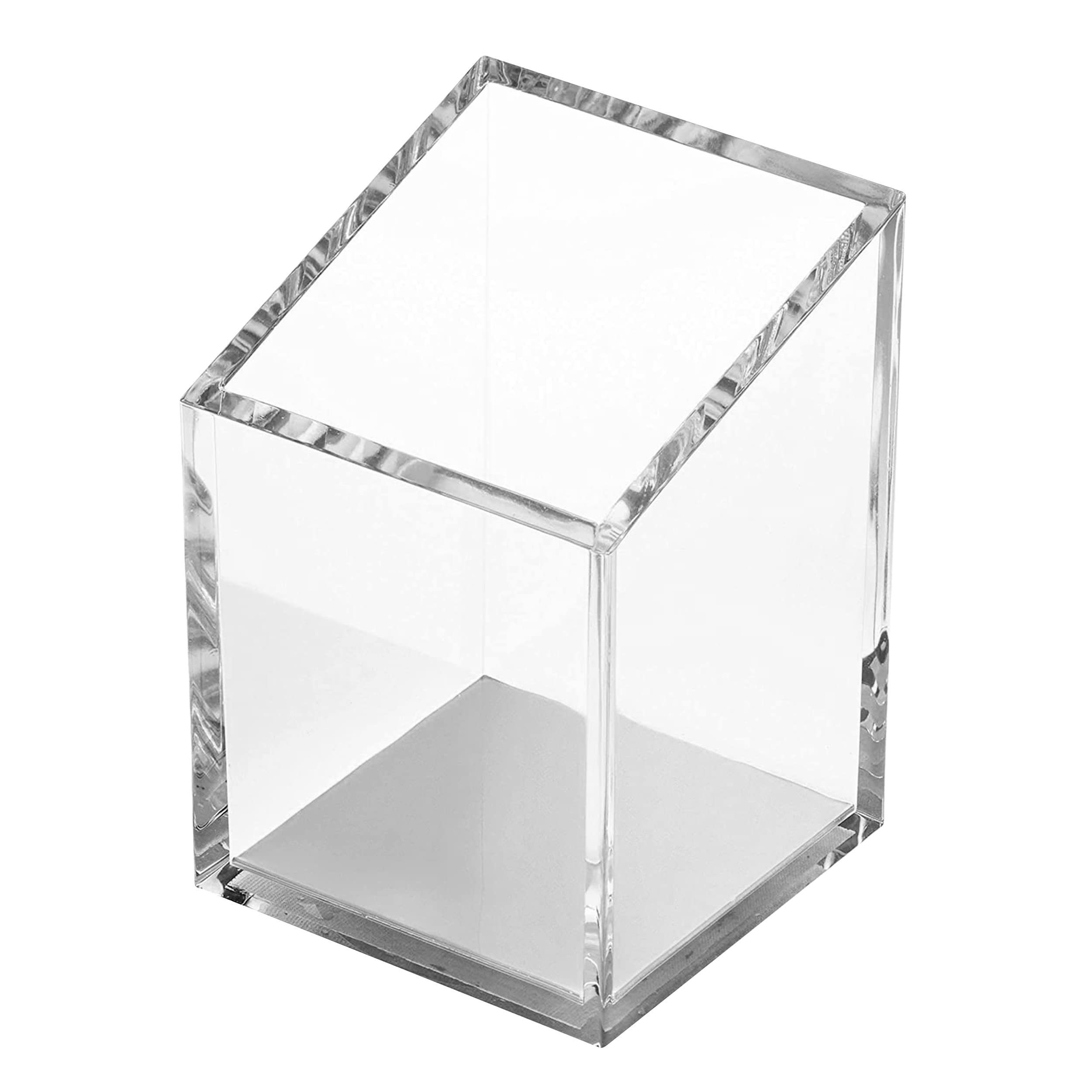 Officegoods Acrylic Pen & Pencil Holder - Modern Trapezoid Design - Beautiful Desk Organizer For Home Or Office - Contrasting Me