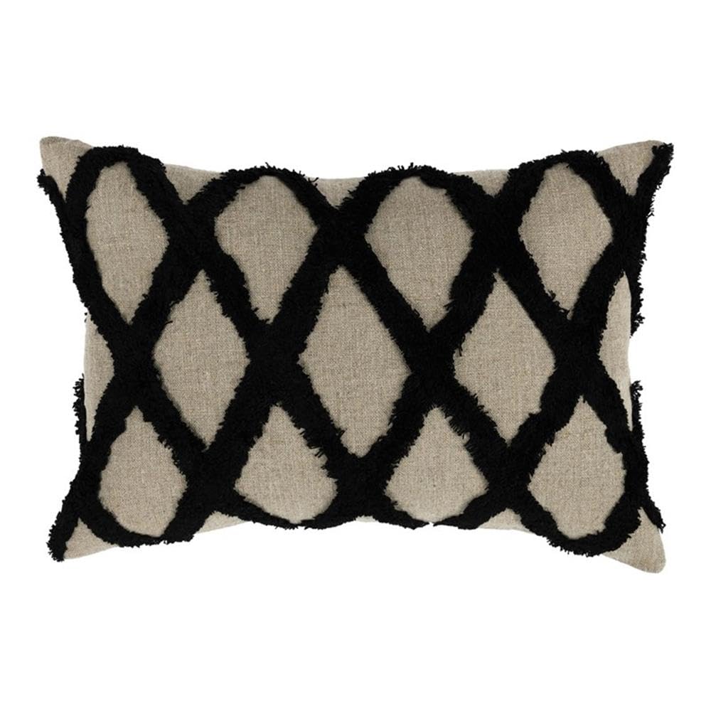 Kosas Home Evangeline 14X20 Transitional Fabric Throw Pillow In Black/Natural