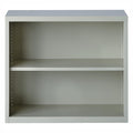 Lorell LLR41280 Fortress Series Steel Ligh Gray Book Case, 34.5" x 13" x 30"