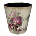 Scakbyer 10L/2.64 Gallon Trash Can, Decorative Waste Basket, PU Leather Waste Paper Basket, Waterproof Garbage Can for Bathroom,
