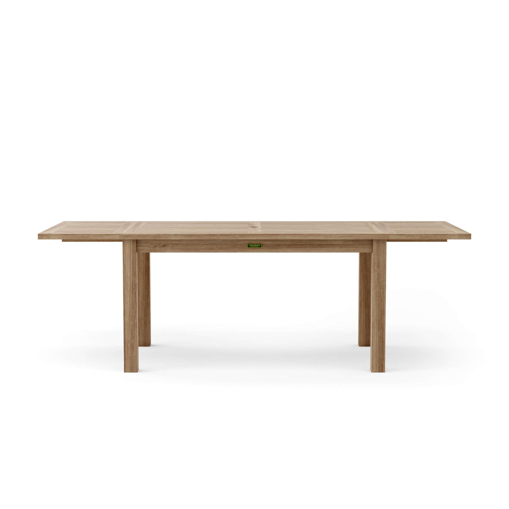 Anderson Teak Bahama Rectangular Table with Double Leaf Extension, 95-Inch