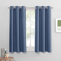 PONY DANCE Blackout Curtains 54 Long - Solid Thermal Insulated Grommet Top Noise Reductiong Window Drapes for Kids Bedroom Livin