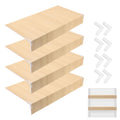 4PCS Wire Shelf Cover 35L x 16W PVC WoodLike Wire Rack Covers