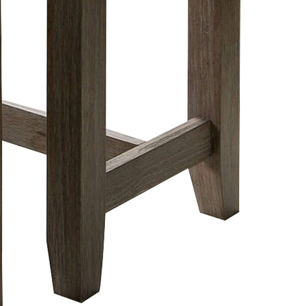 Benjara 3 Piece Counter Height Dining Set with Stools, Gray