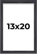 13x20 Shadow Box Frame Contemporary Black | 1'' Depth of Usable Space| Interior Size 13x20 or 20x13 Inches| UV Resistant Acrylic