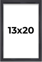 13x20 Shadow Box Frame Contemporary Black | 1'' Depth of Usable Space| Interior Size 13x20 or 20x13 Inches| UV Resistant Acrylic