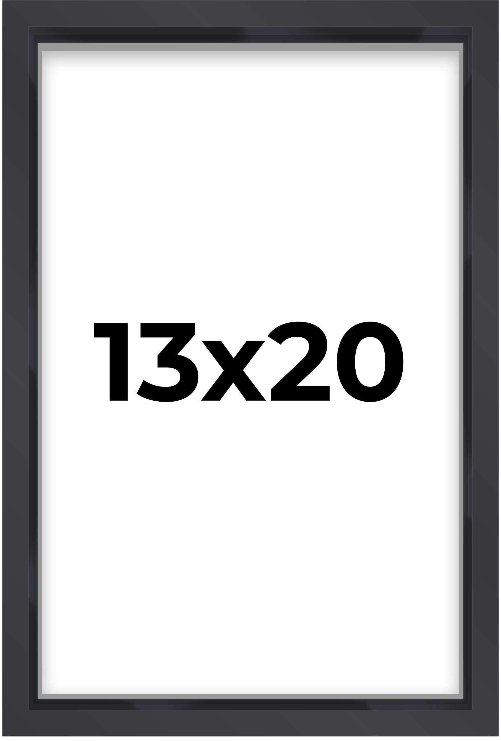 13x20 Shadow Box Frame Contemporary Black | 1'' Depth of Usable Space| Interior Size 13x20 or 20x13 Inches| UV Resistant Acrylic