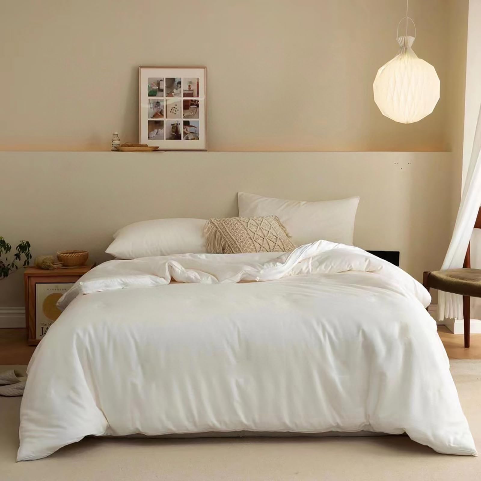 Luxlovery Cal King White Comforter White Bedding Comforter California King Pure White Quilts Hotel Quality 3 Piece Soft All Whit