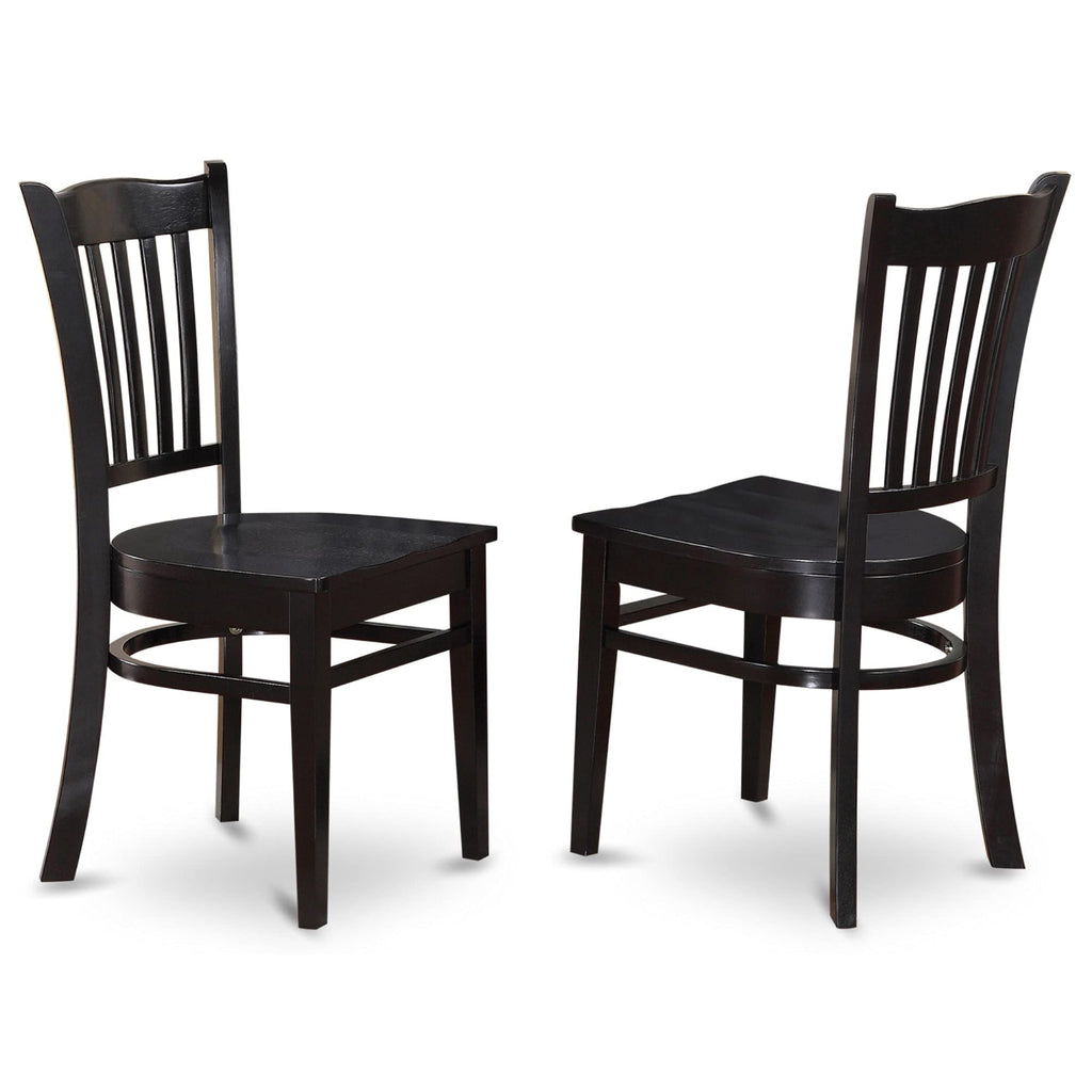 East West Furniture DUGR6-BLK-W Dudley 6 Piece Set Contains a Rectangle Kitchen Table and 4 Dining Room Chairs with a Bench, 36x60 Inch, Black