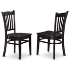 East West Furniture DUGR6-BLK-W Dudley 6 Piece Set Contains a Rectangle Kitchen Table and 4 Dining Room Chairs with a Bench, 36x60 Inch, Black