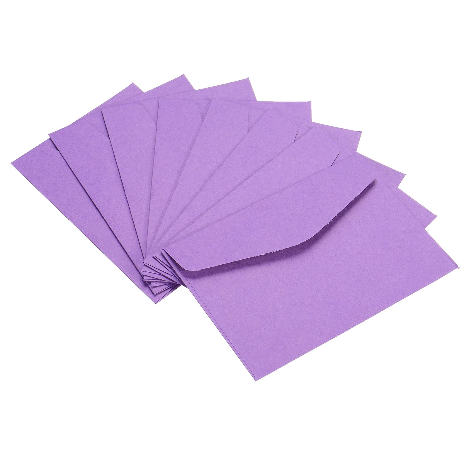 Patikil Mini Envelopes, 100 Pack Paper Blank Small Items Storage Business Card Holder For Greeting Note Party, Purple