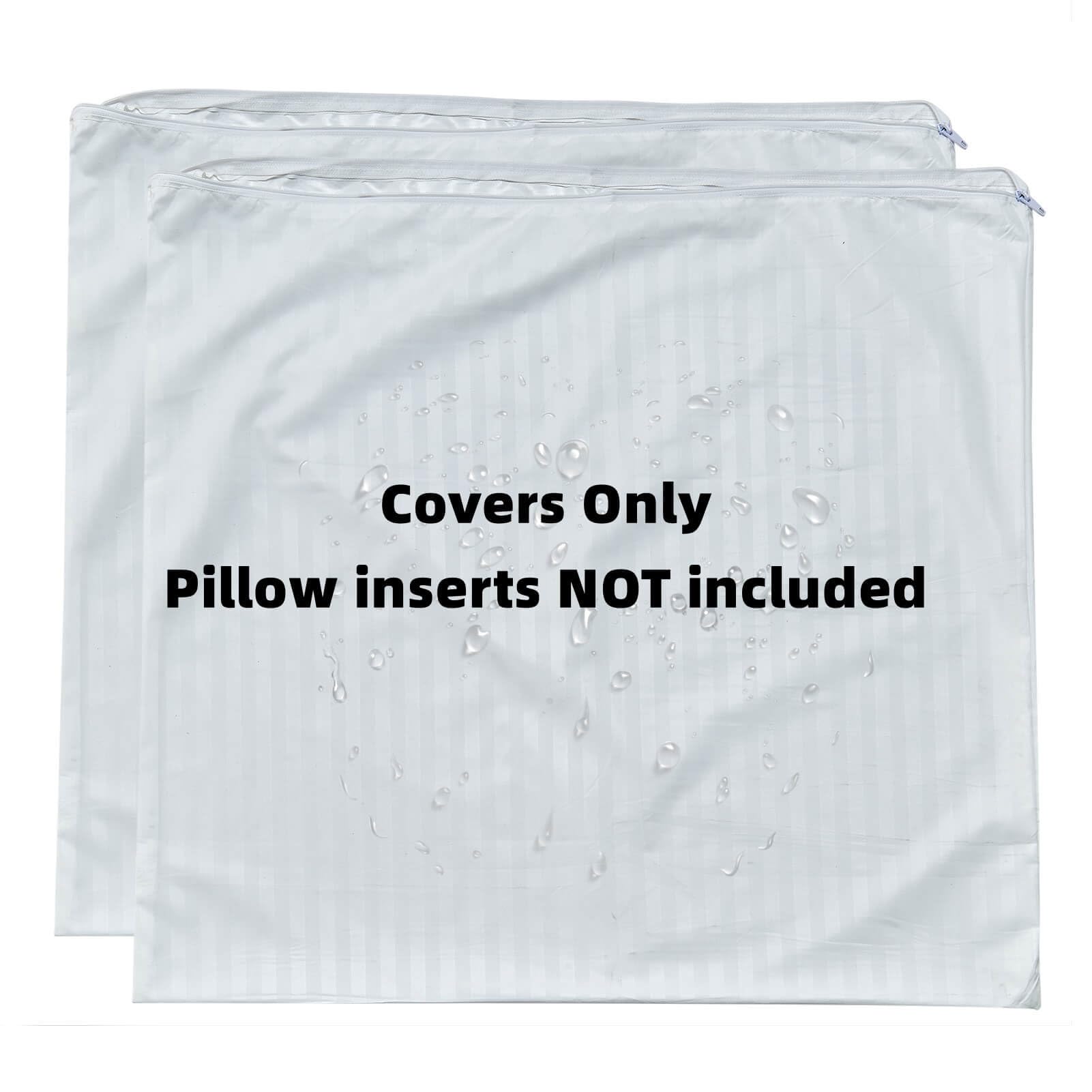 Feather Proof Euro Pillow Protectors 28X28 Waterproof Cover For Goose Down Square Throw Pillows 2 Pack