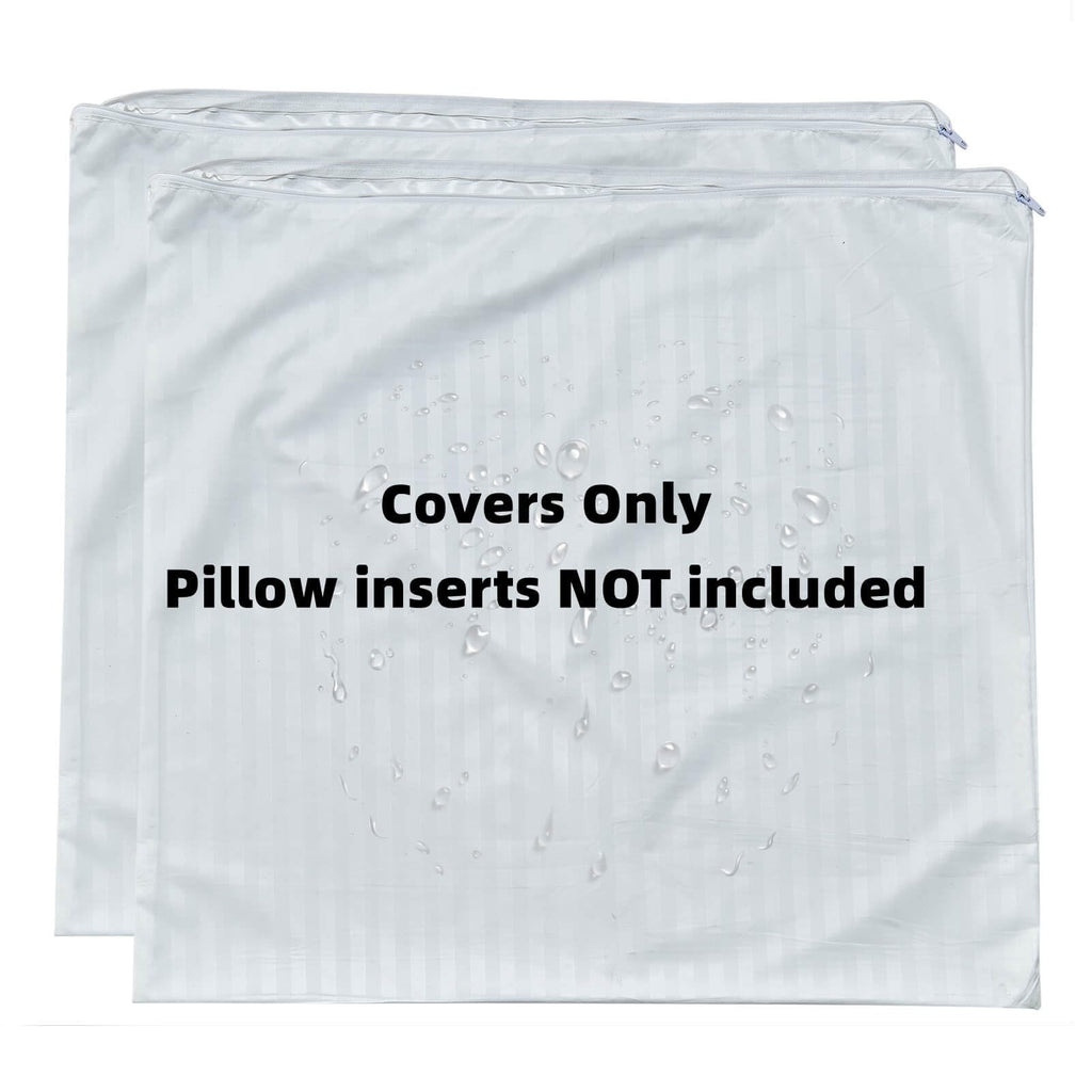 Feather Proof Euro Pillow Protectors 26X26 Set Of 2 Waterproof Cover For Goose Down Square Throw Pillows 2 Pack