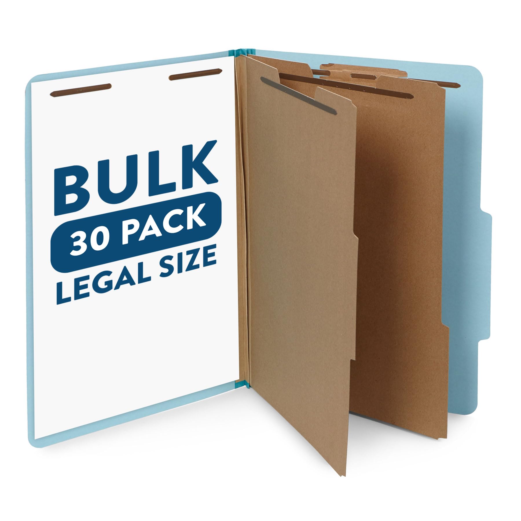 30 Legal Size Classification Folders, 2 Divider 2 Inch Tyvek Expansions, Durable 2 Prongs Designed To Organize Standard Law Clie