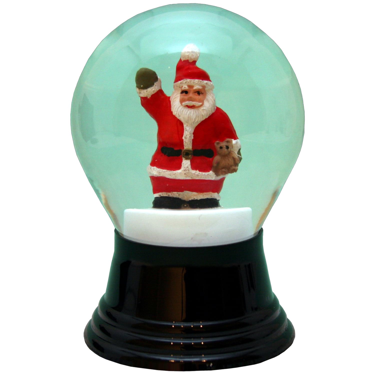 Alexander Taron Importer Pr1567 Perzy Snowglobe-Medium Santa-5" H W X 3" D, Green