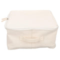BESTOYARD Clothes Storage Container with Lid, Cotton Pe Wardrobe Box Beige