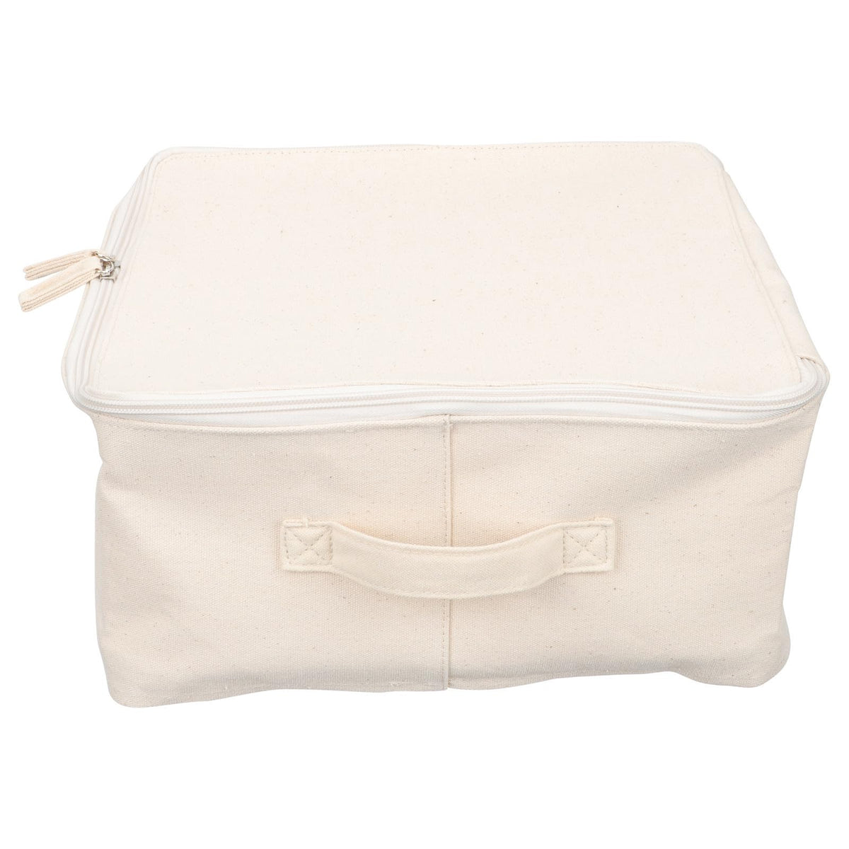 BESTOYARD Clothes Storage Container with Lid, Cotton Pe Wardrobe Box Beige